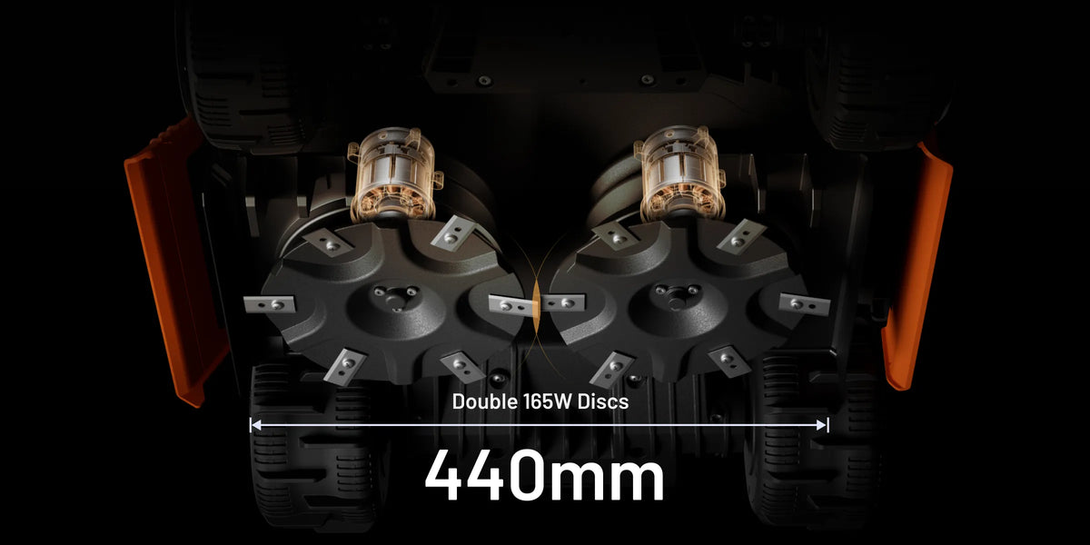 X-ray view of the LUBA 4 AWD 3000F/6000F chassis with two 165W disc motors