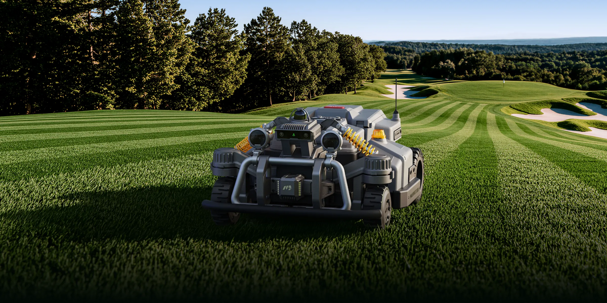 Maston maintaining a golf course fairway