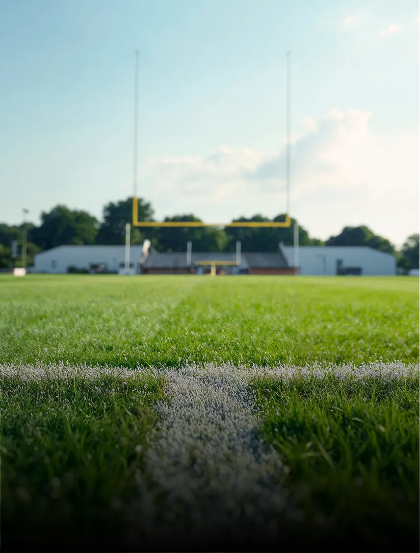 Sports field under stadium lights