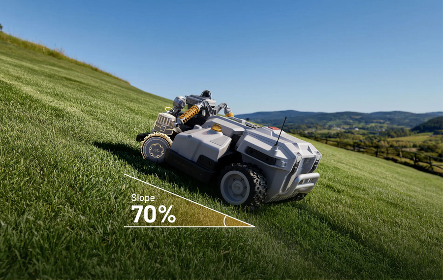 Maston chassis climbing a steep slope