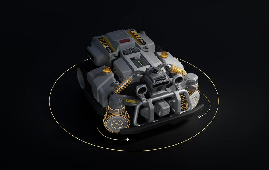 Maston all-wheel drive with zero-turn front steering